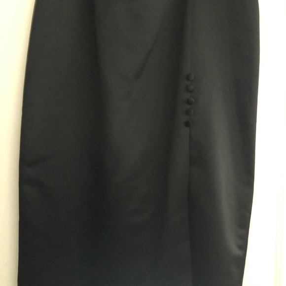 Black Alex Evening Long Skirt. - Picture 3 of 3